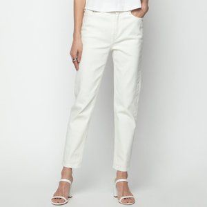 Oak and Fort JEAN 3492 Cream, High Waist, Slim Leg